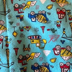 Blue construction fabric